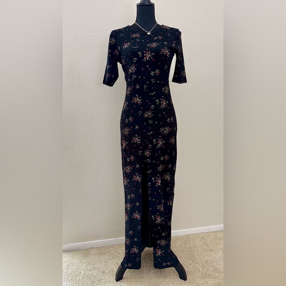 Floral Black Maxi Dress